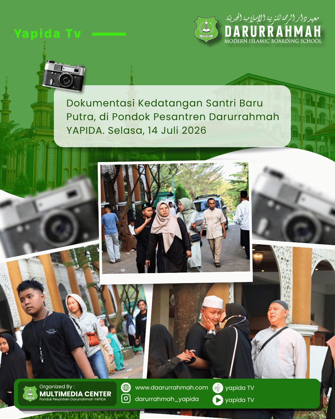 Kedatangan Santri Baru Putra Warnai Awal Tahun Ajaran di Pondok Pesantren Darurrahmah YAPIDA