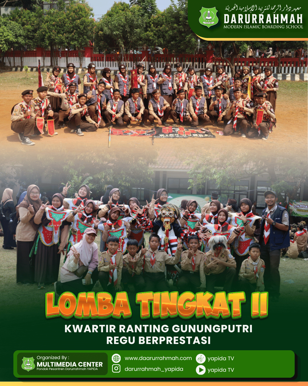 Pramuka Darurrahmah Raih Prestasi di Lomba Tingkat II Kwartir Ranting Gunung Putri